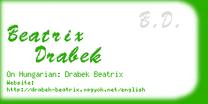 beatrix drabek business card